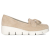 Women's Filippo suede leather shoes with beige wedges