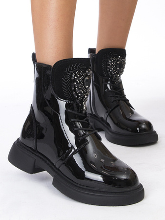 Filippo Black Women's Leather Warmed Boots
