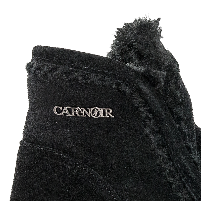 CAFENOIR Women's leather ankle boots Nero black