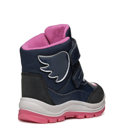 GEOX Children's' insulated Velcro boots Navy Fuchsia