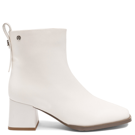 Maciejka Women's Leather Ankle Boots on a Heel White K7660-22/00-7