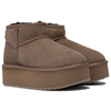 EMU Australia Suede Sheepskin-Lined Ankle Boots On Platform Coriander W13082 Coriander