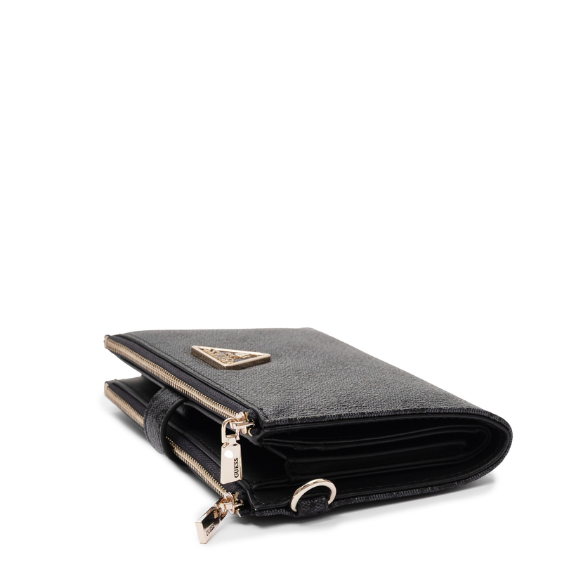 Guess Portfel Damski Elegancki Klasyczny Czarny SG7459157-COAL LOGO