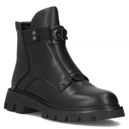 Filippo Black Leather Women's Boots