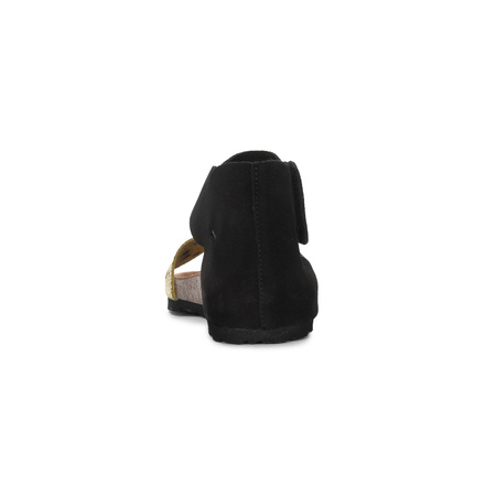 Yokono Women's Black Leather Sandals