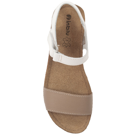  Inblu Women's Sandals White Beige
