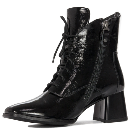 Maciejka Black Women's Lace-Up Boots