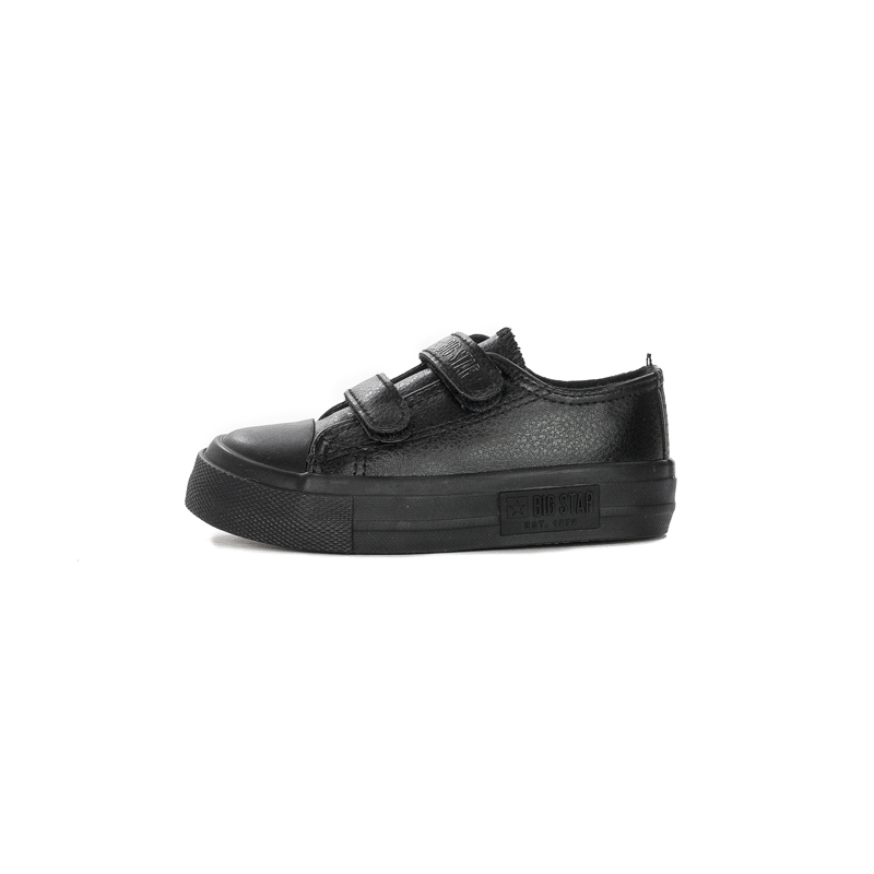 Big Star Trampki dziecięce chłopięce na rzepy Black czarne