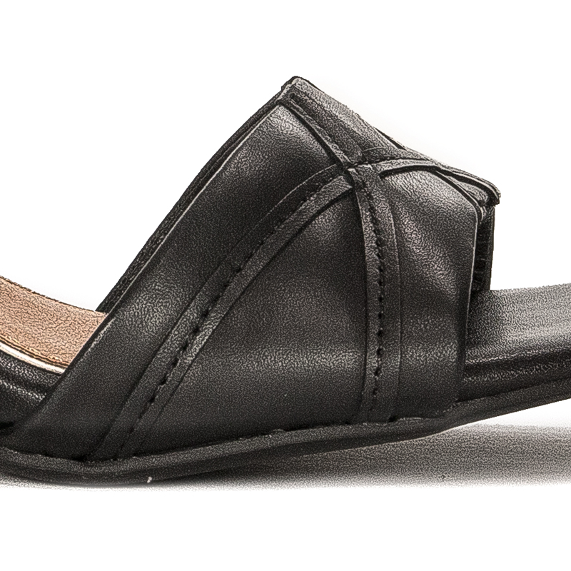 Marco Tozzi Black Antic Leather Women's Sandals