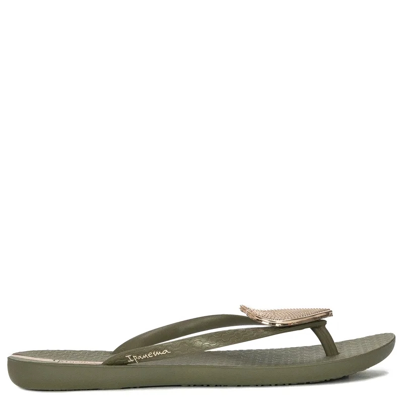 Ipanema Maxi Fashion II Fem Green/Beige flip-flops Slippers