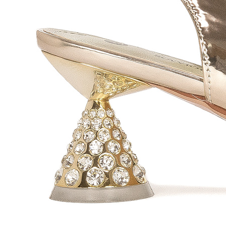 Sca'viola Women's Sandals On A High Heel Gold