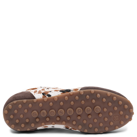 Gioseppo Skórzane Z Sierścią We Wzór Krowy Sneakersy Płaskie Wielokolorowy 80219-VACA
