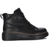 Filippo Women's Leather Ankle Boots on a Platform, Insulated, Black