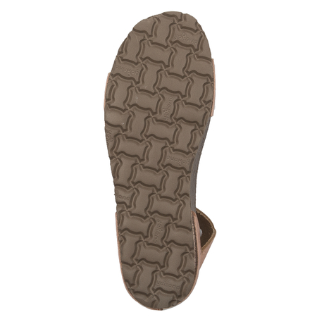 Yokono Women's leather sandals Villa Per Salmon pink and gold
