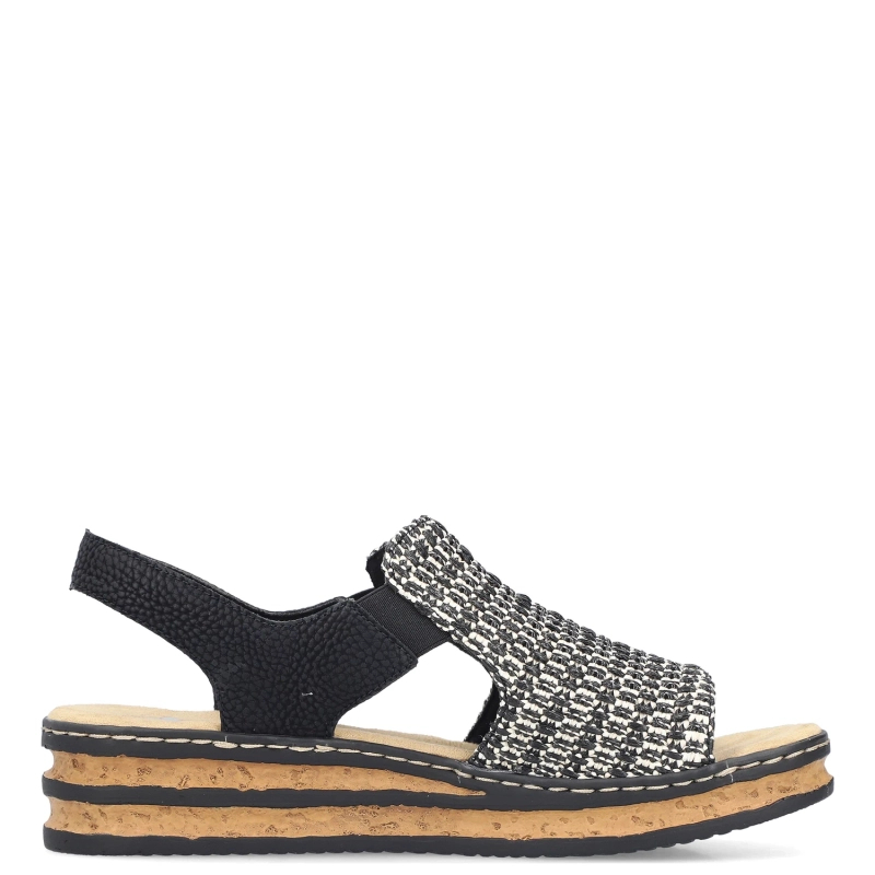 Rieker Women's Black Sandals