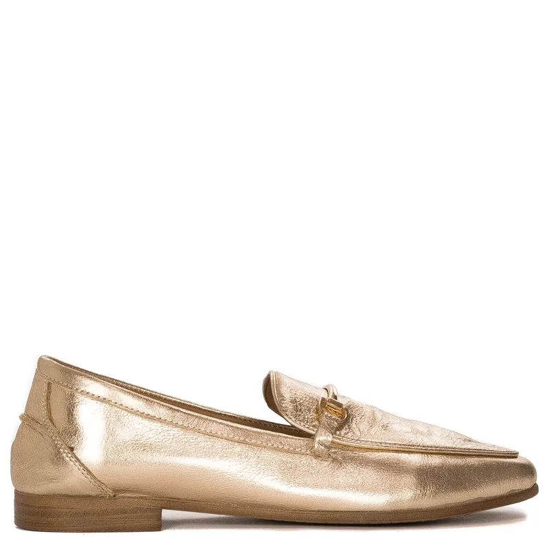 Venezia Lordsy Damskie Skórzane Gold Złote