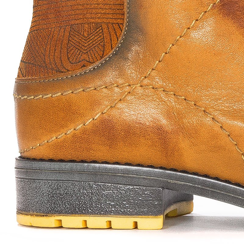 Maciejka 03961-07/00-4 Yellow Lace-up Boots
