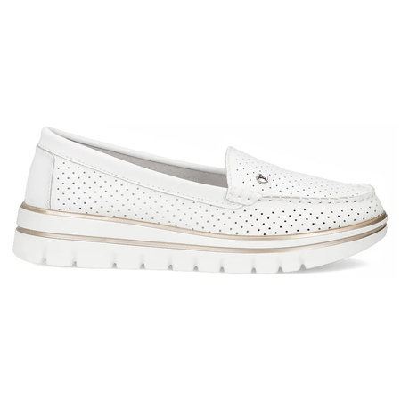 Filippo Leather White Low Shoes
