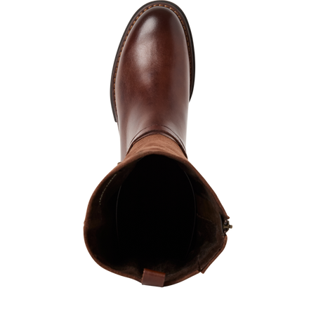 Marco Tozzi Kozaki Damskie Skórzane Chestnut Comb