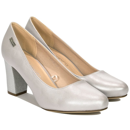 Sergio Leone PB130 Silver Pearl Pumps