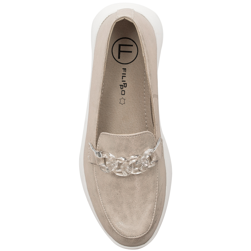 Filippo Women's Moccasins Leather Beige