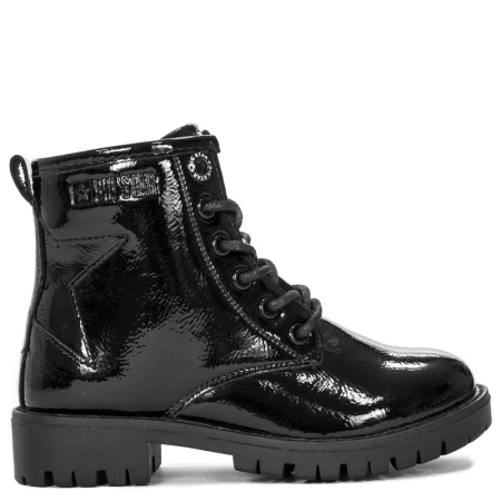 Botki Big Star II374045 Black dla dziewczynki lakierowane Czarne