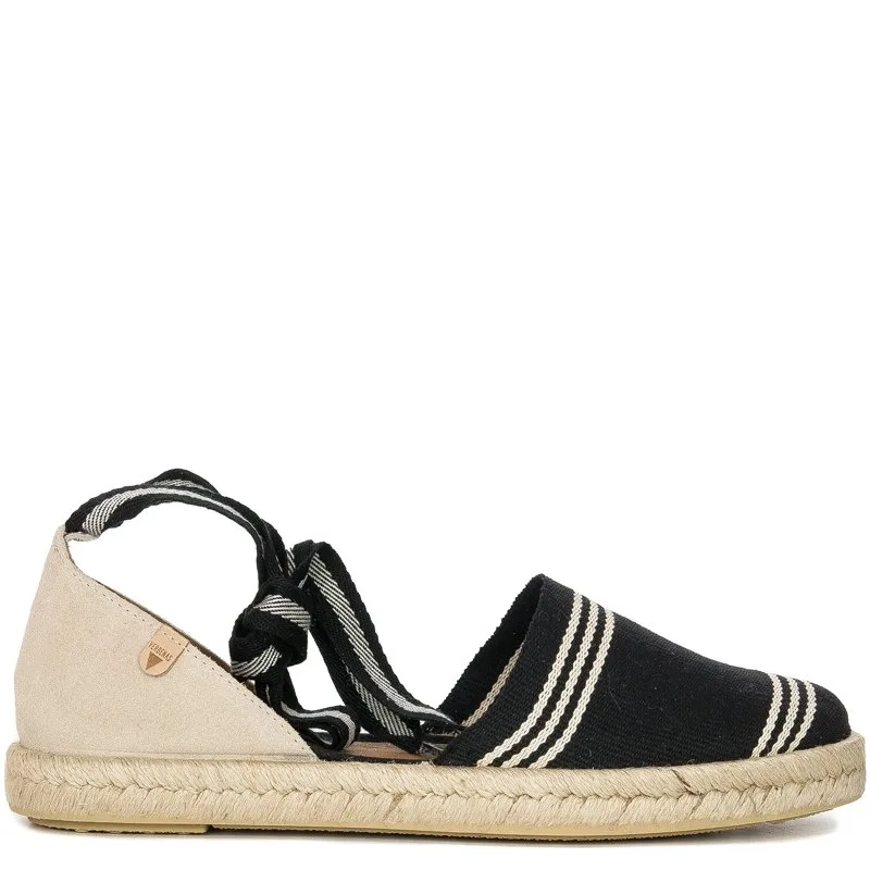 Verbenas 07 0128 0527 Erea Banda Marinera Serraje Crudo+Negro Espadrilles