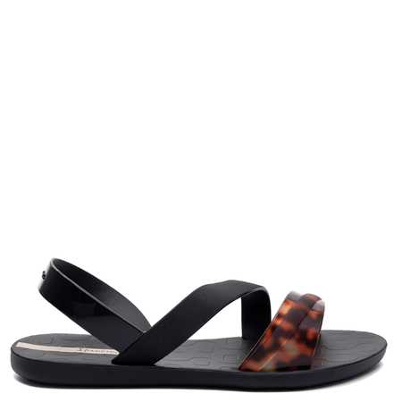 Ipanema Vibe Sandały Damskie z Tworzywa Czarno-Brązowe 83767-BP932