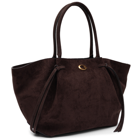 Guess Zamszowa Damska Torba Shopper Czekoladowy Brąz HWSG2237230-ESPRESSO