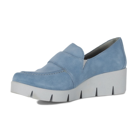 Maciejka Women's Leather Platform Shoes Blue