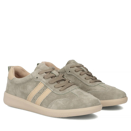 Filippo Skórzane Półbuty Damskie Zamszowe Khaki DP7508-26-KH