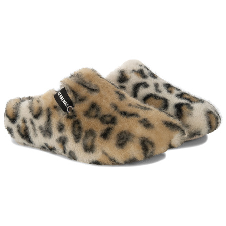 Verbenas Kapcie Damskie Ocieplane Leopard