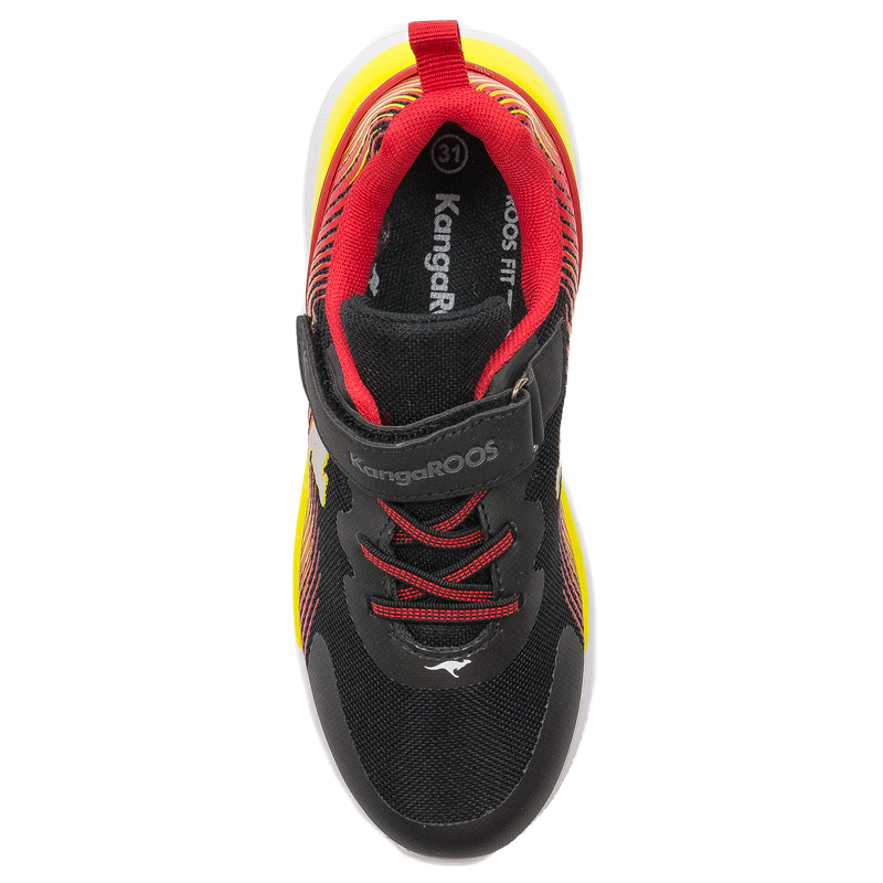 Kangaroos Sneakersy półbuty dziecięce chłopięce Jet Black/Fiery Red