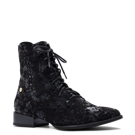 Maciejka Lace-Up Ankle Boots With Side Zipper Black 6391W-43/00-1