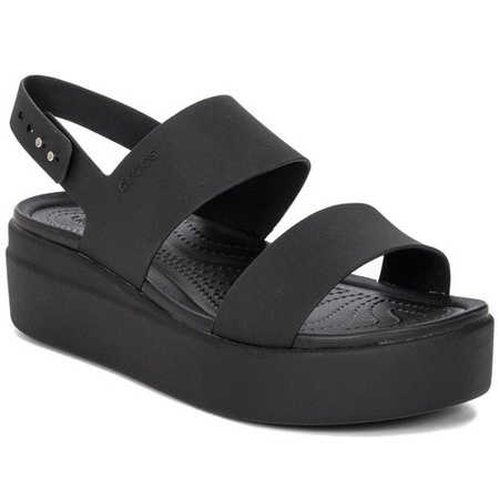 Crocs Sandały damskie na platformie Black Czarne