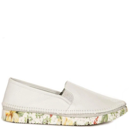 Maciejka Leather Slip-On Platform Loafers White 03512-11-00-0