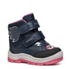 GEOX Children's' insulated Velcro boots Navy Fuchsia