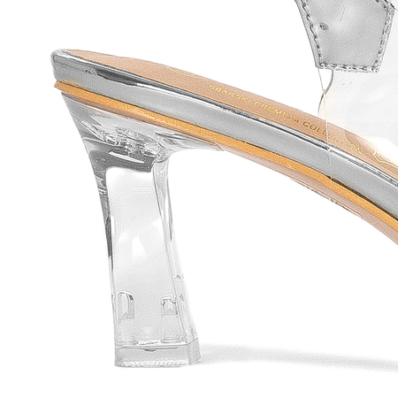 S.Barski Women's high-heeled sandals Silver
