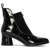 D&A Women's boots ankle boots black lacquered