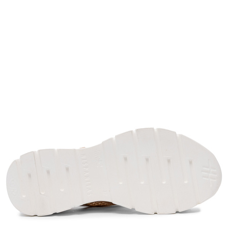 Hispanitas Leather Sandals On A Platform With Adjustable Strap Beige HV264636-DESERT