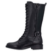 Rieker Lace-Up Tall Boots With Side Zip Black D2W71-00