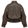 OPRA Leather Bomber Jacket Oversized Olive OP-KU-BOMBER-OLIVE