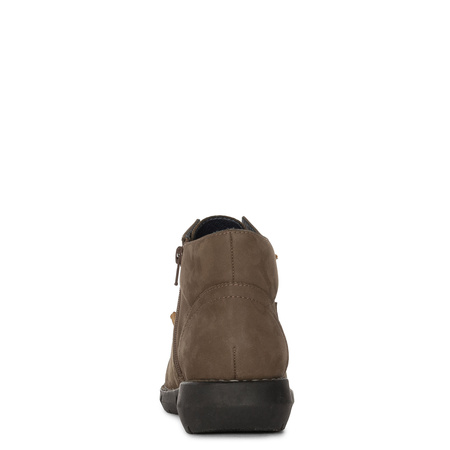 Maciejka Boots Elastic Laces Ankle Boots Side Zipper Brown P7240-12/00-1