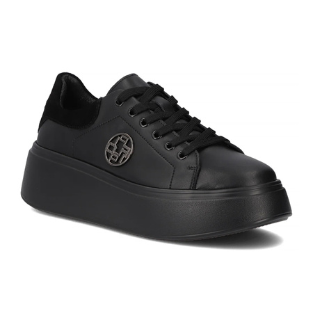 Filippo Black Leather Sneakers