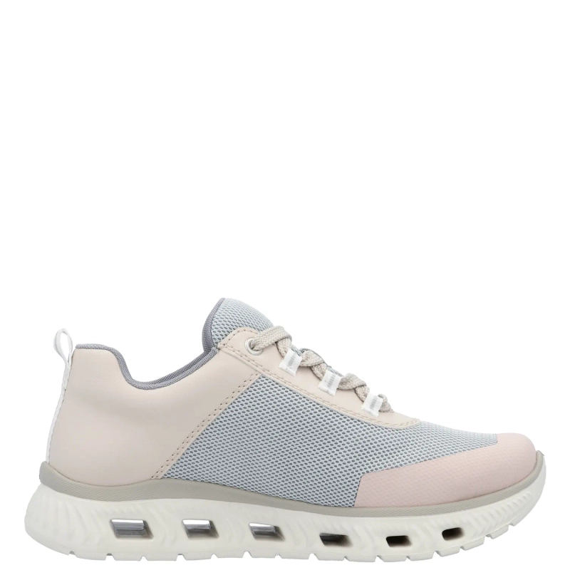 Rieker Sneakersy Damskie Różowo Niebieskie