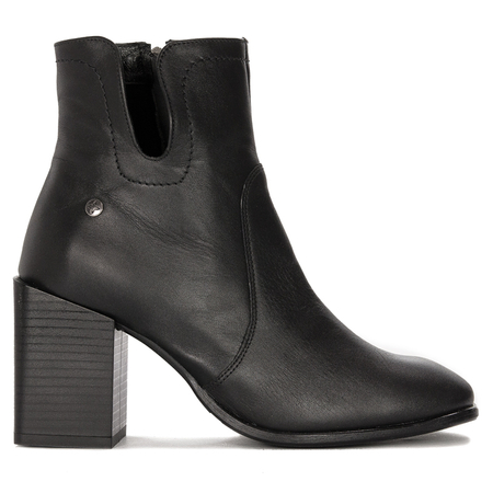 Maciejka Black Leather Women's Boots