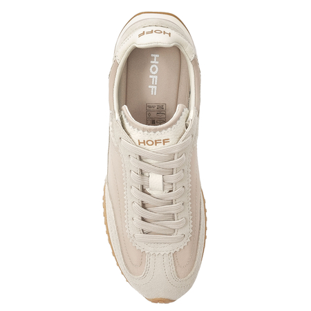 Hoff Sneakersy Damskie Zamszowo-Tkaninowe Półbuty na Platformie Beżowe 22559007 BRIDGE