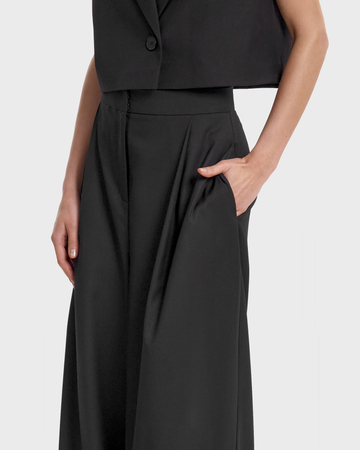 Opra Spodnie Damskie Baha Black Very High Waist Pants