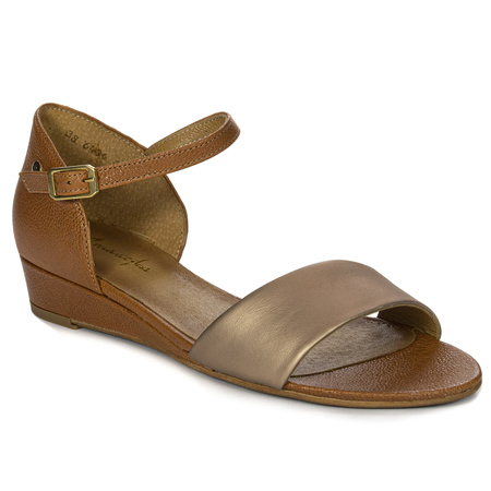 Maciejka 06486-29/00-1 Women Brown + Gold Sandals