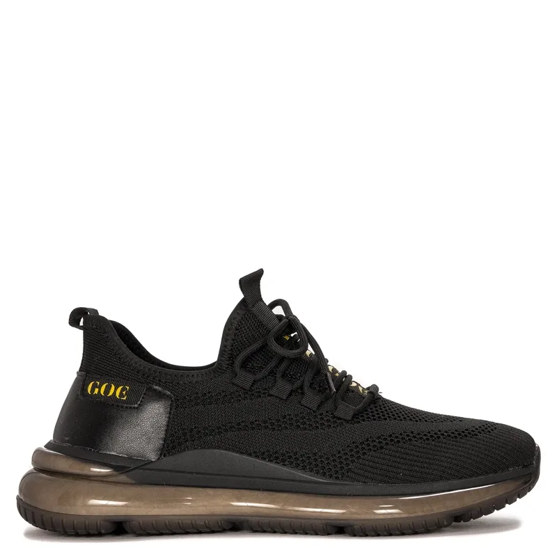 GOE Sneakersy męskie na platformie Black czarne